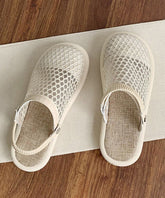 Beige Ausgehöhlte Atmungsaktive Mesh Casual Splicing Sandalen